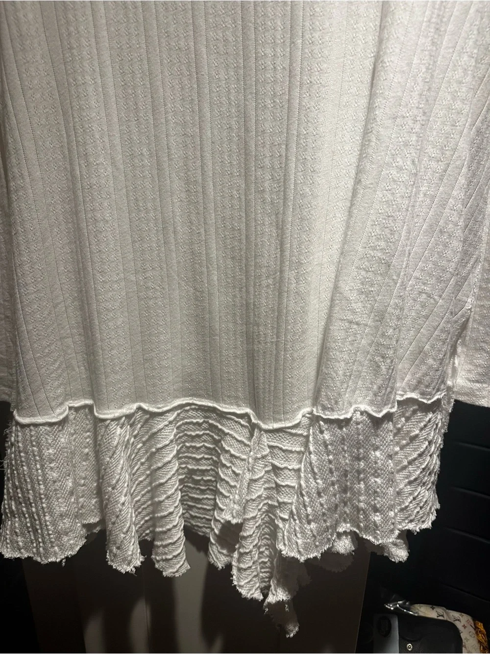 NWT FREE PEOPLE Tate Pointelle Tunic- Ivory Combo $78 MSRP